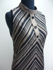 Image of 60s mod chevron stripe shift dress