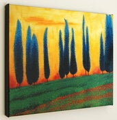 Image of Tuscan Landscape-16x20 Fine Art Giclee Canvas Print 