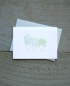 Image of Potted Herbs Everyday Note Card