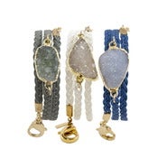 Image of Cotton Druzy Wrap Bracelet