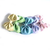 Image of Huge Glitter Hair Bow - Pastels
