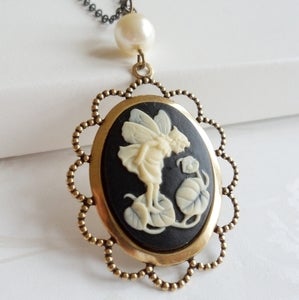 Image of Believe Fairy Cameo Necklace