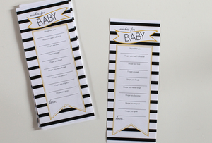 Image of Wishes For Baby Banner Stripe Black & Yellow pdf