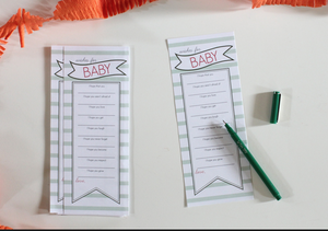 Image of Wishes For Baby Banner Stripe Greens pdf