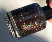 Image of Mocha Sprinkles - Brown Chocolate Teal Magenta Indie Glitter Nail Polish