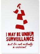Image of Under Surveillance, red (stenciled print)