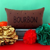 Image of Bourbon Biscuit Screen-Printed Cushion