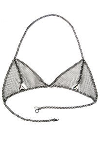 Image of Pewter chainmaille and Swarovski crystal triangle bra + colors