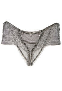Image of Pewter chainmaille and Swarovski Crystal tap short