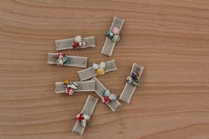Image of Fabric Bead Hairpins