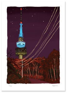 Image of Black Mountain Drive at Night, Digital print