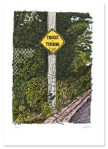 Image of Trucks Turning, Kingston - digital print
