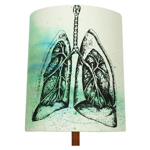 Image of Anatomy Lamp Shade - Lungs No. 1, Painted