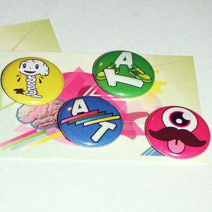 Image of 4 Colour Pride Badges
