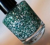 Image of Salt Water - Teal White Indie Glitter Nail Polish