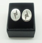 Image of David Bowie's Lightening Bolt Cufflinks - Sterling Silver