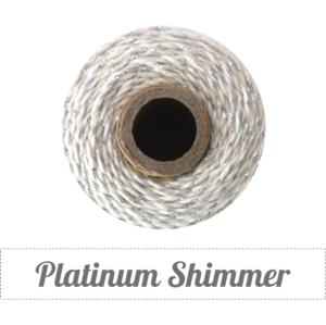 Image of Platinum Shimmer - Silver Metallic & Natural Baker's Twine