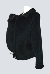 Image of Cali Calo Luna Fleece Babywearing Jacket - Plain Black