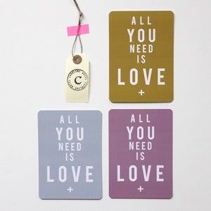 Image of 3 Cartes "All You Need is Love"