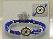Image of BLUE MACRAME EVIL EYE