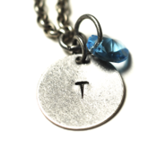 Image of december initial necklace - silver
