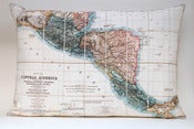 Image of Vintage CENTRAL AMERICA 14" x 20" Map Pillow Cover