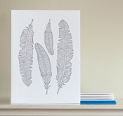 Image of Grey Feather Notecards