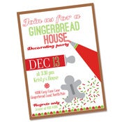 Image of Gingerbread Decorating Party printable invite