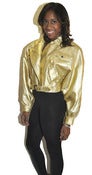 Image of Vintage Gold Leather Moto Jacket