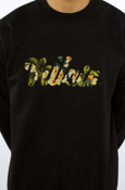 Image of Villain Floral Patch Crewneck (BLK)