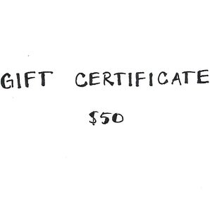 Image of Gift Certificate $50