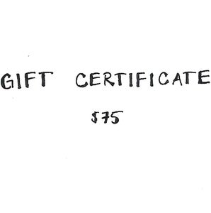 Image of Gift Certificate $75