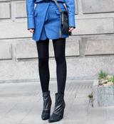 Image of Complexity Warp Skirt in Denim