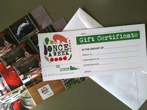 Image of ONCE a Week Gift Certificate