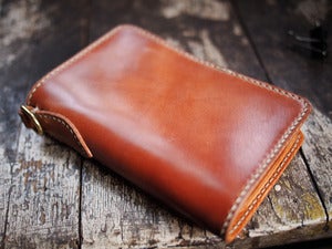 Image of Natural Horween Shell Cordovan Midlength Wallet