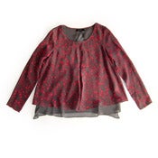 Funktional Abstract Breezy Back Blouse - Fuchsia Print
