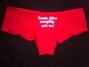 Image of Totsy "Santa Likes Naughty Girsl Too" Red Undies