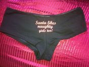 Image of Totsy "Santa Likes Naughty Girsl Too" Black Undies