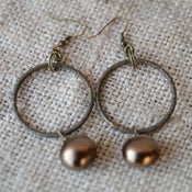 Image of Bronze Shell Pearl Earrings