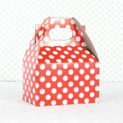 Image of Small Red with White Dot Gable Box