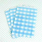 Image of Blue Gingham Treat Bag