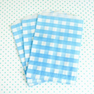 Image of Blue Gingham Treat Bag