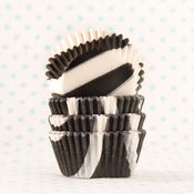 Image of Black Zebra Mini Cupcake Liners