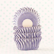 Image of Purple Pin Stripe Mini Cupcake Liner