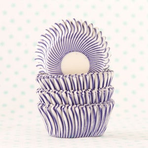 Image of Purple Pin Stripe Mini Cupcake Liner