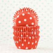Image of Red Dot Mini Cupcake Liner