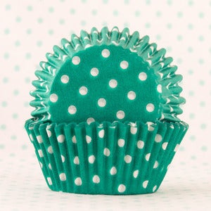 Image of Green Dot Cupcake Liner