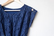 Image of Blue floral lace dress - M