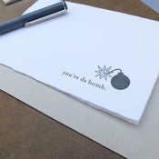 Image of da bomb letterpress card