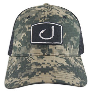 Image of Digital Camo Trucker Hat - Digi Camo & Black